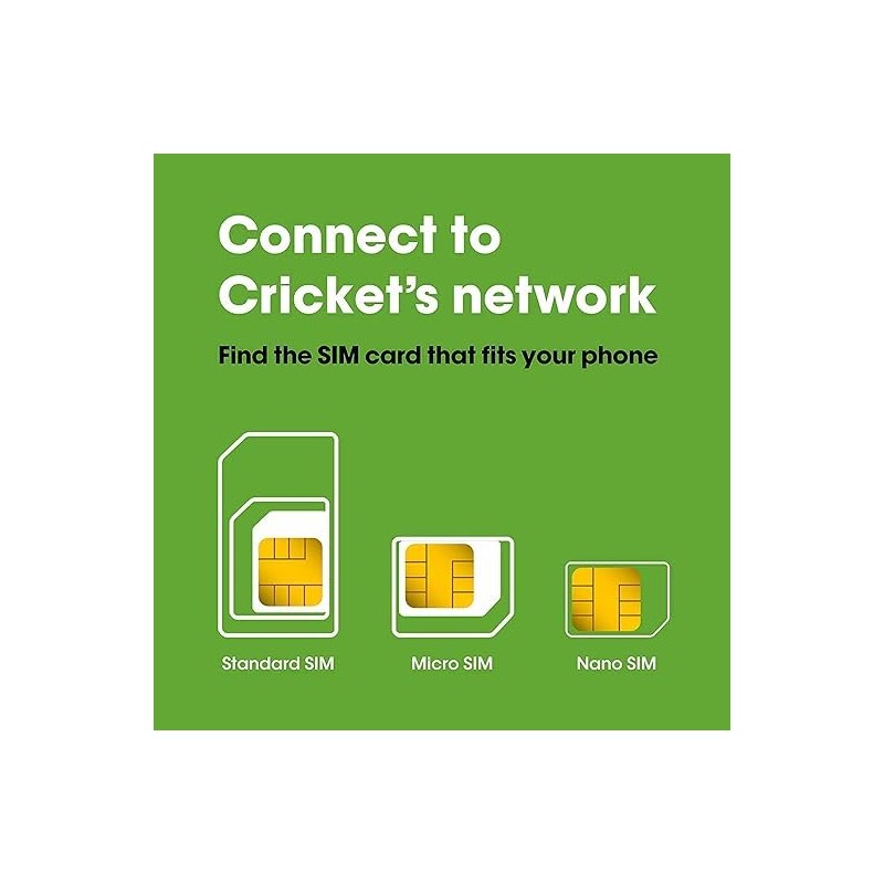 Cricket Wireless BYOD SIM Card Kit 5G, 5G+, 4G, LTE
