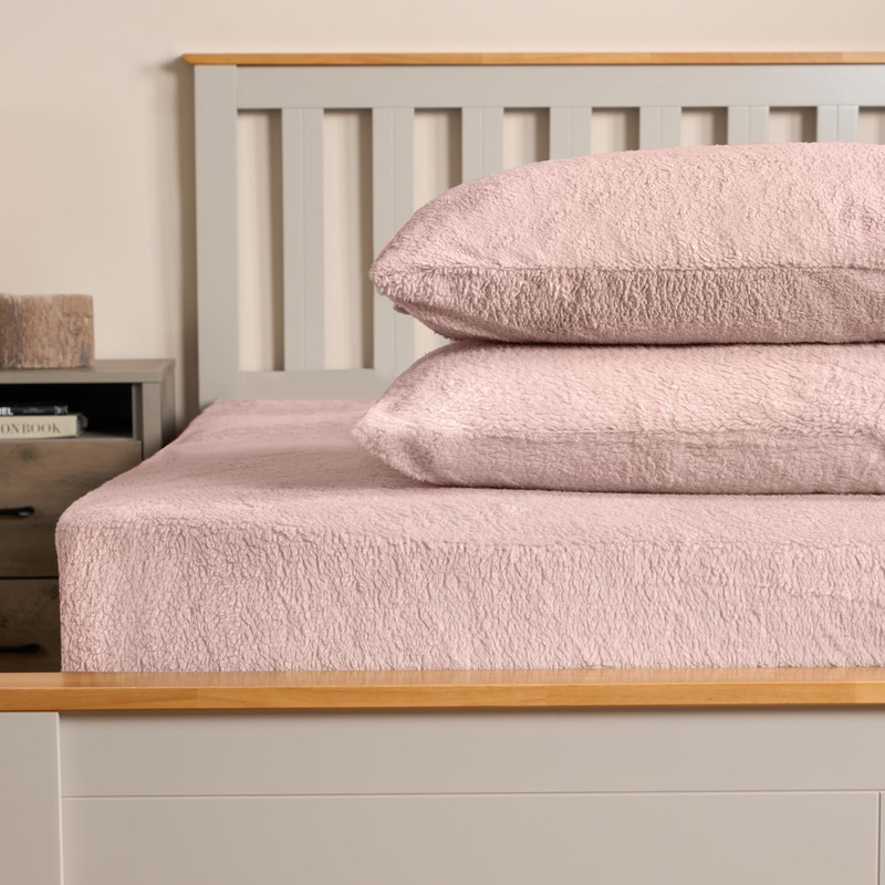 Brentfords Teddy Fleece Fitted Bed Sheet Thermal Warm Soft Luxury