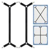 OrganiMax Bed Sheet Clips Fastener – Adjustable Elastic Straps for