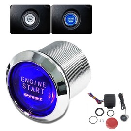 MACHSWON 12V Car One-Button Start Switch Kit, Keyless Engine Ignition Switch, Start Engine Button,Vehicle Decoration,Automotive Replacement Parts,Universal for Cars,Trucks,SUVs (Blue LED Universal)