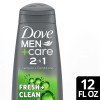 Dove Men+Care Fresh and Clean 2-in-1 Shampoo and Conditioner 12