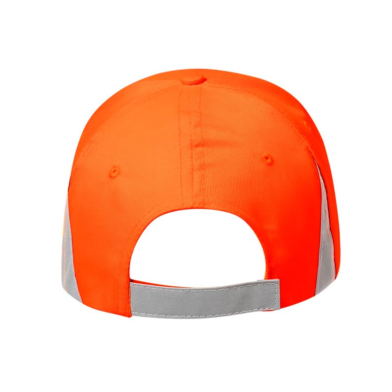 BLUECHOLON 5 Panel Polyester High Vis Adjustable Sports Hat Neon