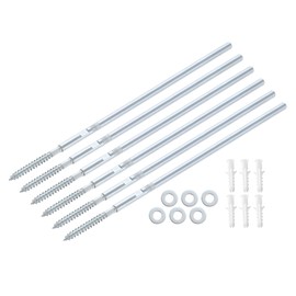 uxcell 6 Pcs Floating Shelf Brackets Metal Hidden Shelf Support Brackets 8 x 300mm(0.3 x 11.8 Inch) Invisible Shelf Brackets with Screws for Floating Wood Shelves