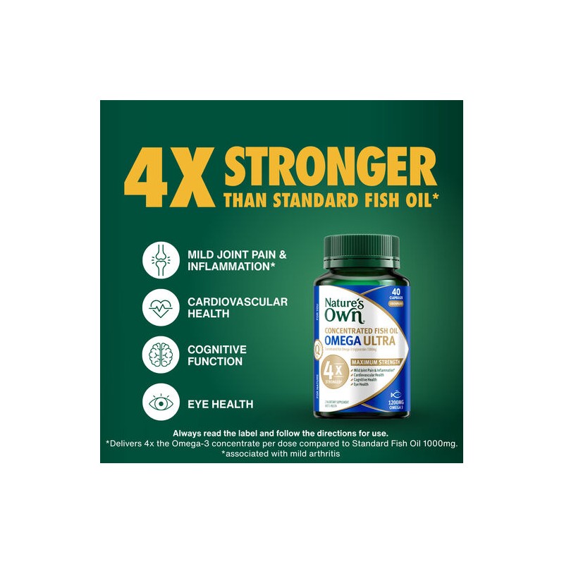 Nature's Own Concentrated Omega Ultra Hi Stgth 40 Capsules