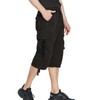DONGD Mens Cargo Shorts 3/4 Relaxted Fit Capri Pants Below