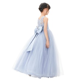 Illusion Lace Flower Girl Dresses for Pageant Occasions Junior Bridesmaid 331 6