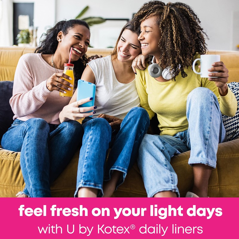 U by Kotex Balance Daily Panty Liners, Wrapped, Light Absorbency,