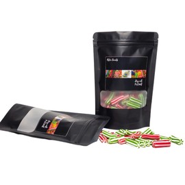 Red and Green Candy poles strawberry cream and watermelon,45 pcs - Red and green Christmas candy canes sweet Gifts, Festive Treat, Christmas, Birthday Gifts (45)