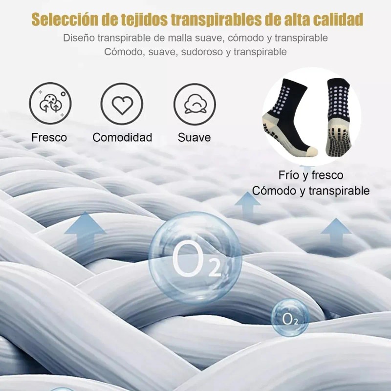 Antideslizantes Fútbol Y Manga Media Y Espinillera-6pcs
