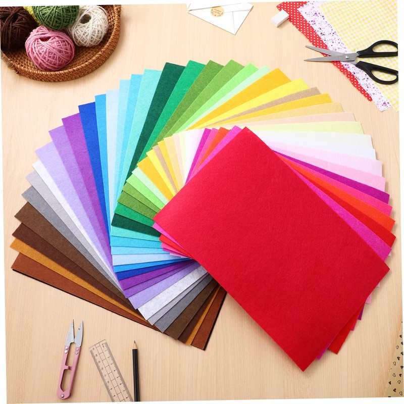 jojofuny 40 Pcs Craft Felt Sheets Assorted Colours Thick Fabric
