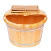 9.84In Tall Foot Basin Wooden Bucket with Lid and Massage