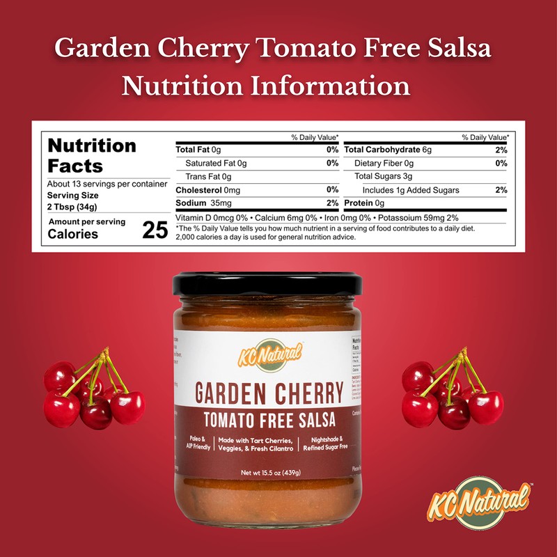 KC Natural - Garden Cherry Tomato Free Salsa - Nightshade
