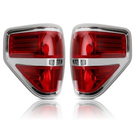 GoaMotors Silver Rear Tail Lights Brake Lamps BL3Z13405AA BL3Z13404AA Compatible with Ford F150 2009-2014 Brake Lamps Left & Right Replaces# FO2818148 FO2819148 FO2818150 BL3Z13405B BL3Z13404B