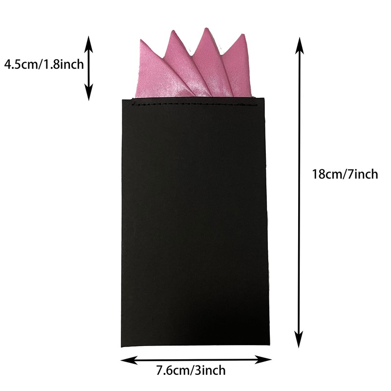 Cotim Coyin Prefolded Suit Pocket Squares, Pre-Folded Card Solid Color