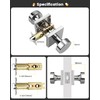 Passage Door Knob, Heavy Duty Closet Door Handles Without Lock,