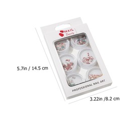 FRCOLOR Christmas Nail Art Stickers Decorative Wood Pulp Decals for Festive Nail Designs Easy to Apply for Fingernails Toes and