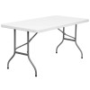 Flash Furniture 30" x 60" Plastic Folding Table in Granite