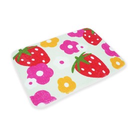 YOOCHUENG Bath Mat Strawberry Rectangular Doormat Fluffy Rug for Bedroom Bath Mat Non-Slip Washable Shower Mat for Bath 40 x 60 cm Bath Mat Green
