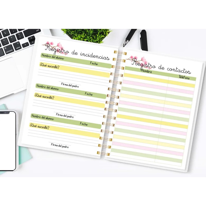 Agenda Escolar Para Maestra / Docente Mulan