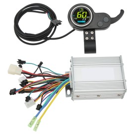 450W Electric Scooter Controller Kit Round Color LCD Display with Thumb Throttle Electric Scooter Controller for Replacement 36V 48V