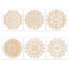 WakiHong Pack of 6 Large Mandala Painting Stencils, Painting Stencils,
