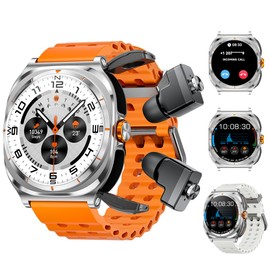 FANCHENGZI Smartwatch with Earbuds(Answer&Make Calls) IP67 Water Resistant Watch(2 Straps), Sports Watches 100+ Sports Modes (Cycling/Fitness/Hiking), DIY Watch Faces for Men Dad Husband