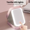 Jewelry Storage Box 3 Color Adjustable Lighting Leather Travel Makeup