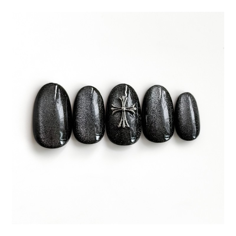 [Self-produced new product discount] Chrome Hearts black magnetic nails -