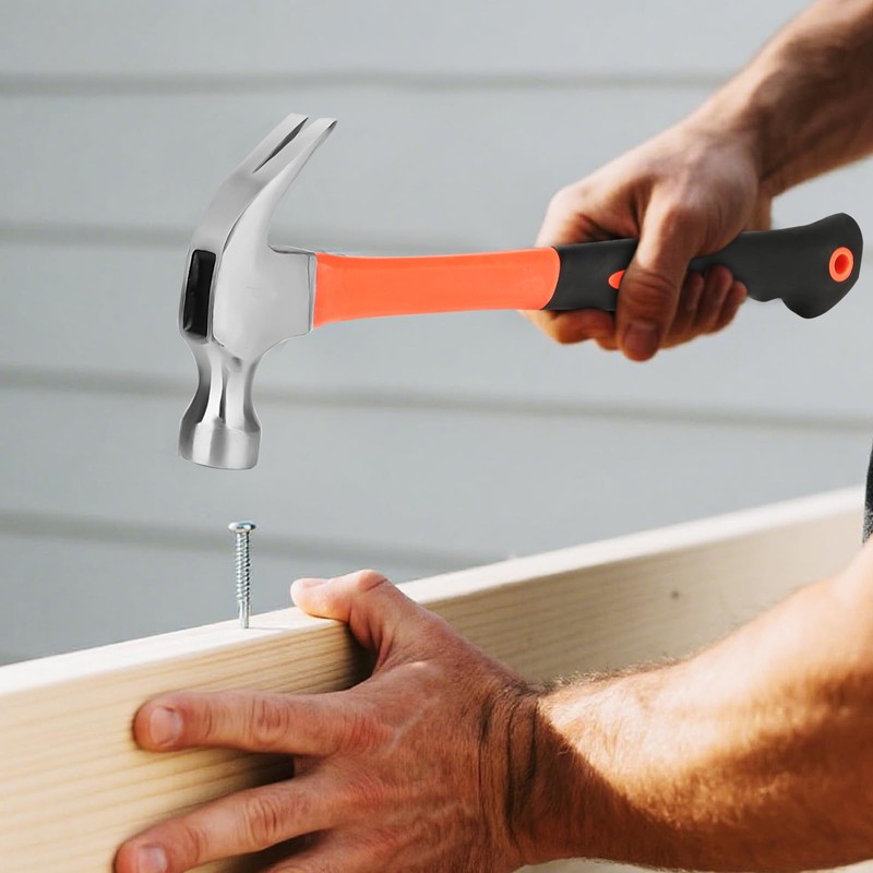 MOUYAT 5 Pack 16oz Claw Hammer with Comfortable Handle -