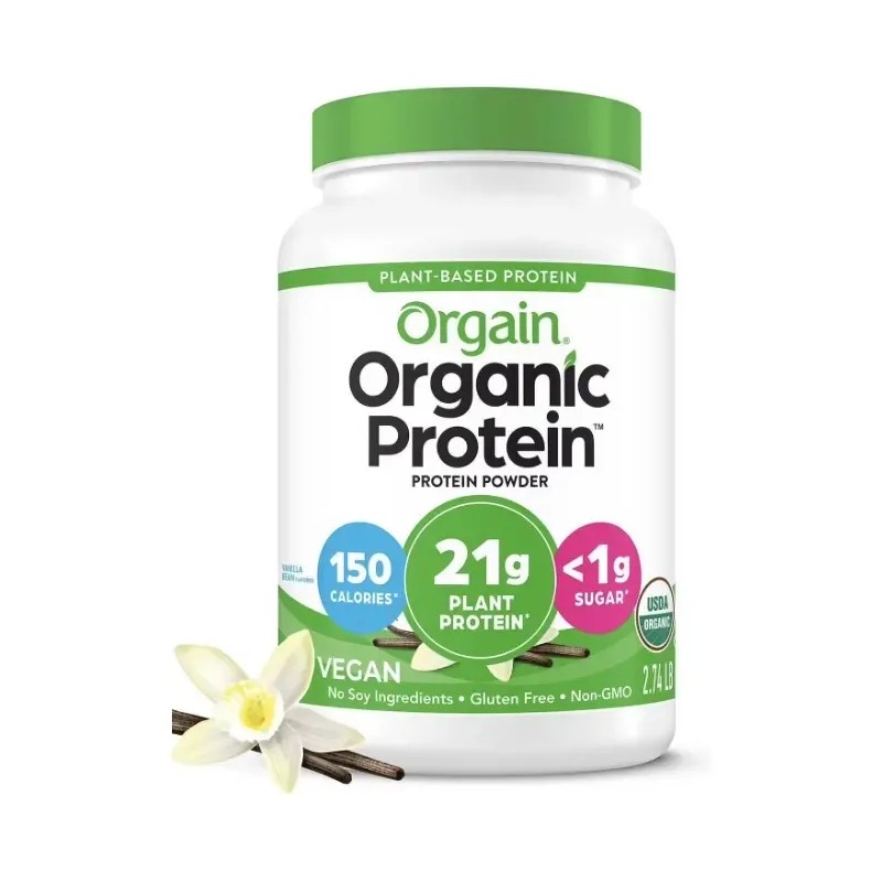 Orgain Organic 21g Plant-based Protein Powder, Vanilla Bean