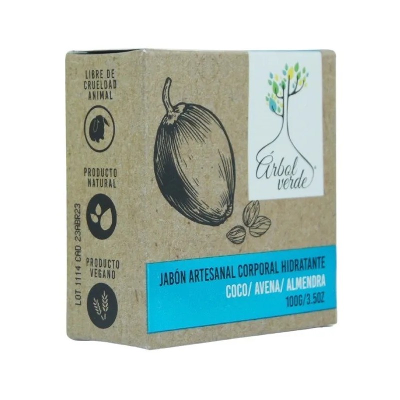 Jabón Hidratante Vegano Corporal Aclarante Antioxidante 100g