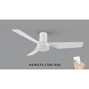 Carro 44 Inch Ceiling Fan without Lights Flush Mount, Small