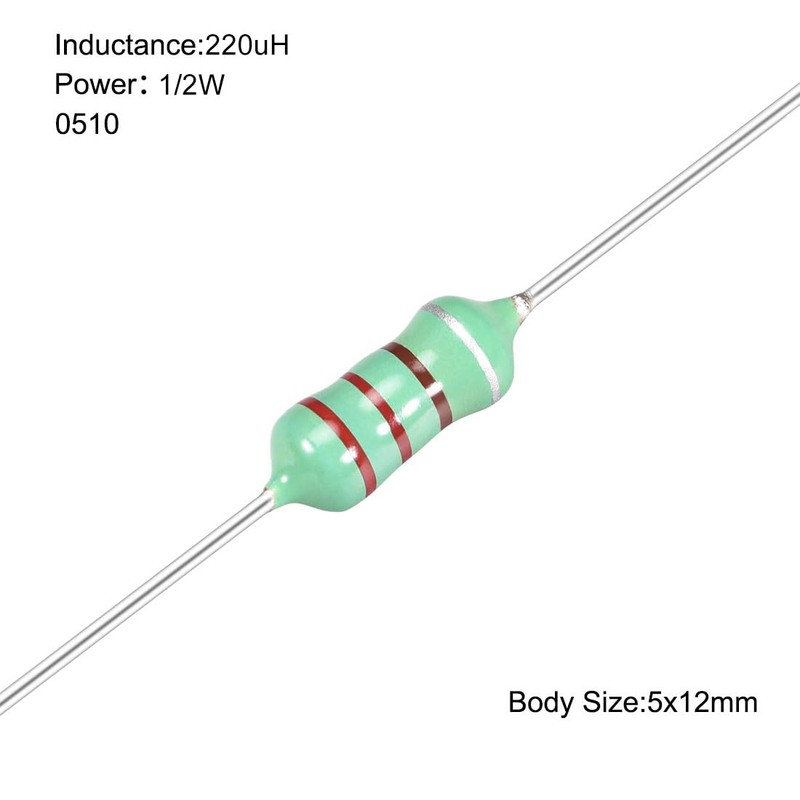 uxcell 25Pcs 0410 Color Ring Inductor 220uH 0.5W Axial RF