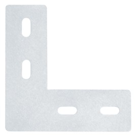 GBGS 6 Pack Flat Mending Plates,4-5/8" x 4-5/8",Aluminum Alloy, Sotted Slightly Adjustable Flat L Brackets,4 mm Thick