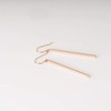 Minimal Simple Long Rose Gold Plated Bar Dangle Earrings