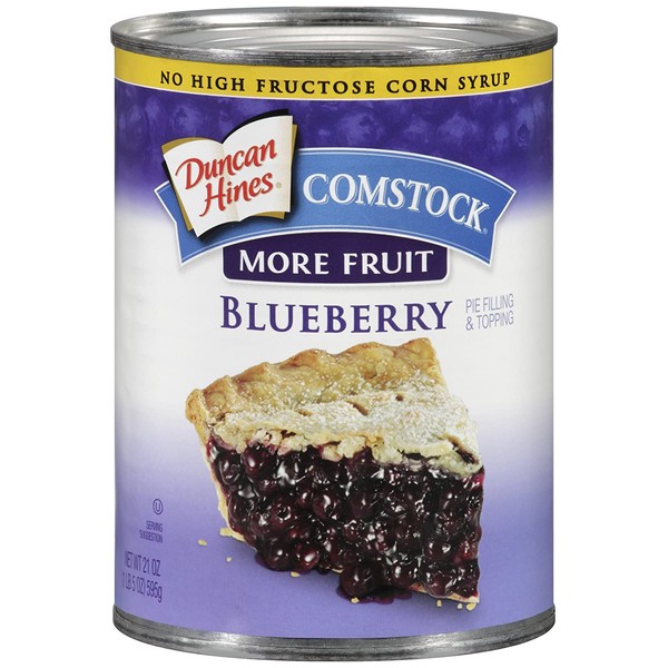 Duncan Hines Comstock More Fruit Pie Filling, Blueberry, 21 Ounce (Pack of 12)