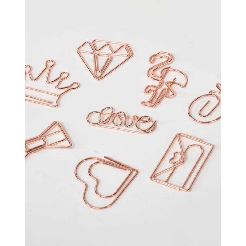 AORHOFJ Pack of 24 Paper Clips, Large Paper Clips, Heart-Shaped