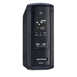 CyberPower BRG1000AVRLCD Intelligent LCD UPS System, 1000VA/600W, 10 Outlets, AVR, Mini-Tower, 5-Year Warranty