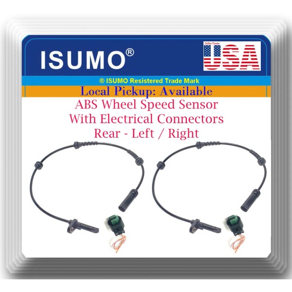 ISUMO 2 x ABS Wheel Speed Sensor W/ Connector Rear