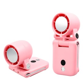 OFFCURVE Handheld Portable Mini Fan 5 Speeds, USB Rechargeable Foldable Personal Fans, 3200mAh Personal Small Hand Fans Battery Operated for Outdoor Indoor Makeup Travel for Women Girl