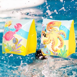 Inflatable Swim Arm Bands Armband for Kids, Cartoon Swimming Floater Sleeves Water Wings, Cute Children Ring arm Swimming Circle, Learning Swim Training Aids, 3-6 Y
