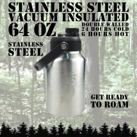 Aquapelli Stainless Steel Vacuum Insulated Water Jug, 64oz