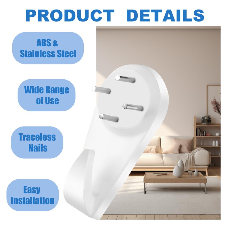 Picture Hooks, Non-Trace Picture Hook for Hard Wall, Picture Hanging
