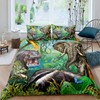 Jungle Animals Duvet Cover Set Single Size Crocodile Hippo Elephant