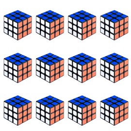 Luckious 12 PCS Mini Magic Cube, Mini Cube Set, Party Favour Party Pack Stuffer, Suitable for Classroom Rewards, Children, Adults, Elderly, Educational Toys Gifts (3x3 Cm)