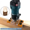Woodworking Router Base with Transparent Cover Milling Cutter Slotting Bracket