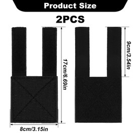 2Pcs Hook and Loop Tactical Patches Display Board, 8cm * 8cm Patch Panel for Backpacks to Display Badges Insignia Morale Name Tapes Cloth Label for Backpacks（Black）