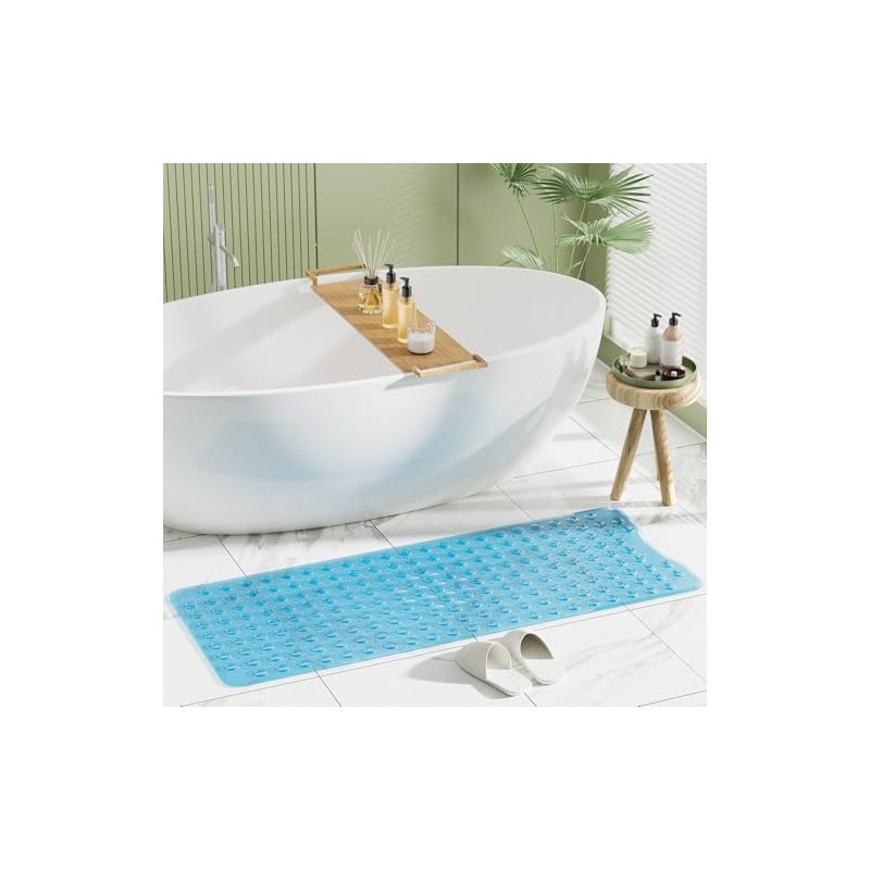 AmazerBath Non-Slip Shower Mat - 40 x 16 Inches Clear