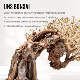 Ultum Nature Systems Bonsai - Handcrafted Hardscape Driftwood for Aquarium, Terrarium, Vivarium, Natural Aquascape Hardscape Decorations, Aquascaping Hardscape for Live Aquatic Plants - 013, Small