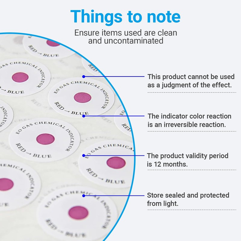 ETO Sterilization Indicator Label Sticker - Ethylene Oxide Gas Chemical